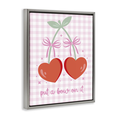 «Put A Bow On It Cherries», art mural sur toile flottante par Ilis Avilès