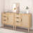Rattan Wood Dresser Wood Storage Cabinet