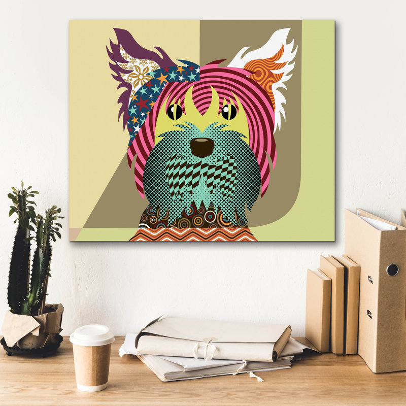 «Yorkshire Terrier Dog» par Lanre Adefioyue, H 20 po x l 24 po x P 0,75 po
