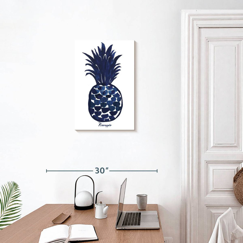 Yarlin Indigo Pineapple, 24" H x 16" W