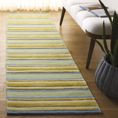 Tapis rayé orange / vert Iosif