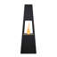 Ferro 70" Metal Chiminea Fire Pit With Hidden Propane Tank In Black By Real Flame 