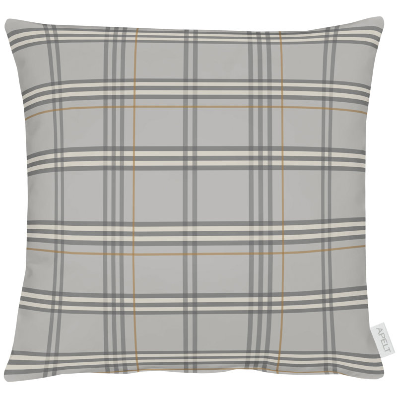 Plaid Square Throw Cushion, 48cm H x 48cm W x 5cm D