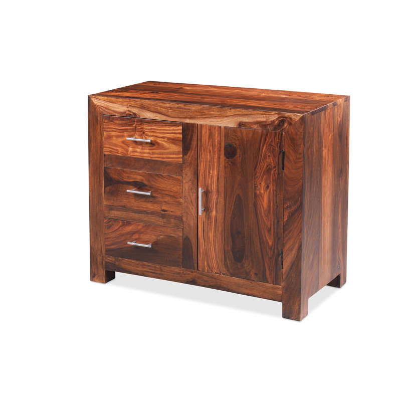 Heritage Solid Wood 74cm W 3 - Drawer Chest of Drawers