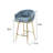 Glam Tufted Bar Stools (Set of 2) -  Upholstered Counter Stools with Gold Metal Legs for Kitchen & Ba-315285412