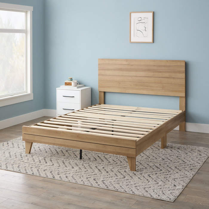 Wade Logan® Amarys Shiplap Platform Bed Frame & Reviews | Wayfair