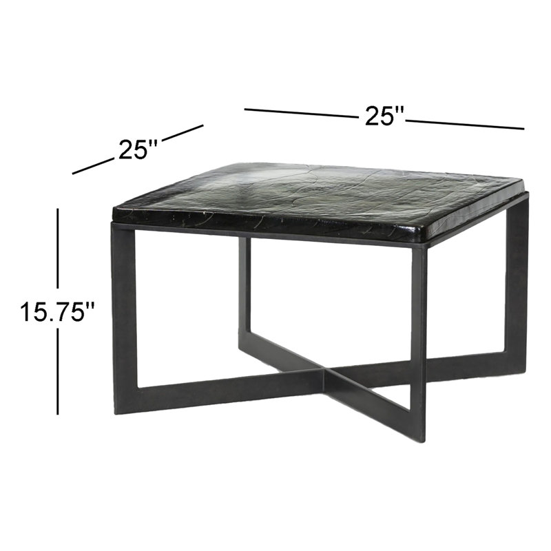 Lennie Glass Coffee Table, Clear Cast Glass
