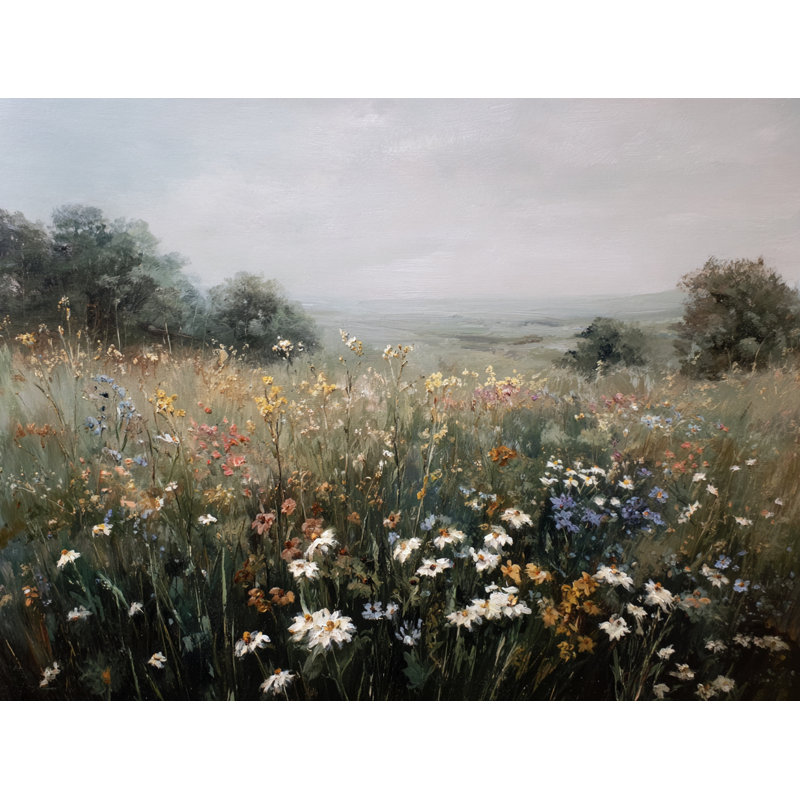 Morning Wildfield Calm Wrapped Canvas Wall Art, 36"H x 48"W x 1.5"D