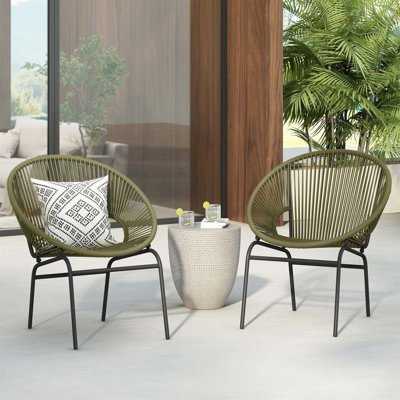 Ensemble de 2 chaises en osier Nusa