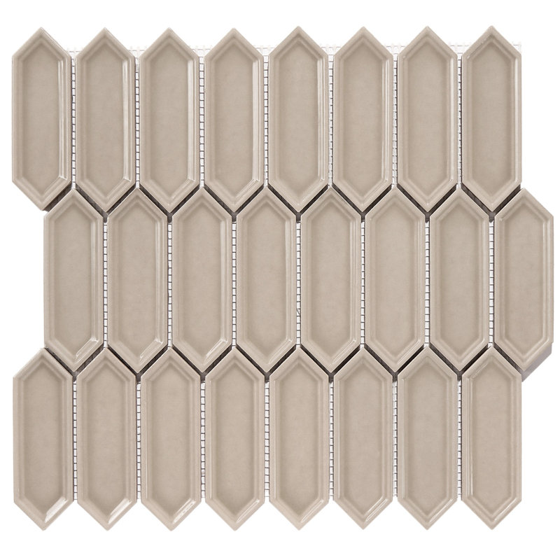 Carreau de mosaïque de mur et de plancher 1,2 po x 4,2 po, Brun