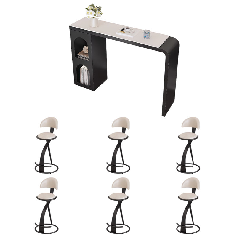 Hecker, H 41,3 po x L 70,8 po x l 15,7 po, Blanc, Noir