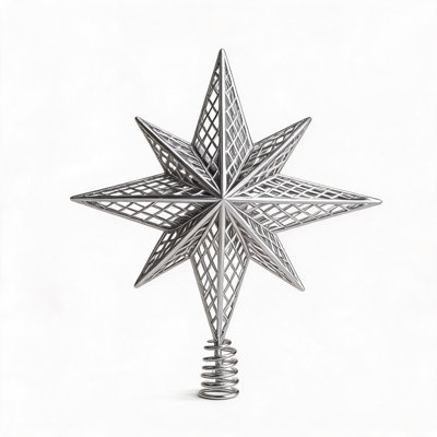 Extra Large 60cm Lighted Christmas Tree Topper Star | Plug-in Gold Tree Star with Warm White LED | No Batteries Needed, Long-Lasting Bright | Fits 7-8 ft Christmas Trees | Premium Holiday Decoration