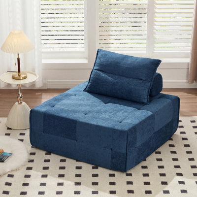 Canapé modulaire en chenille à assise profonde, dossier réglable, canapé compressé pour le salon, 1 pièce