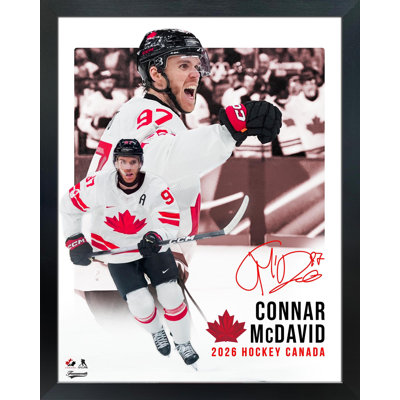 Connor McDavid - réplique encadrée 16 x 20 Signature Collage Hockey Canada 2026