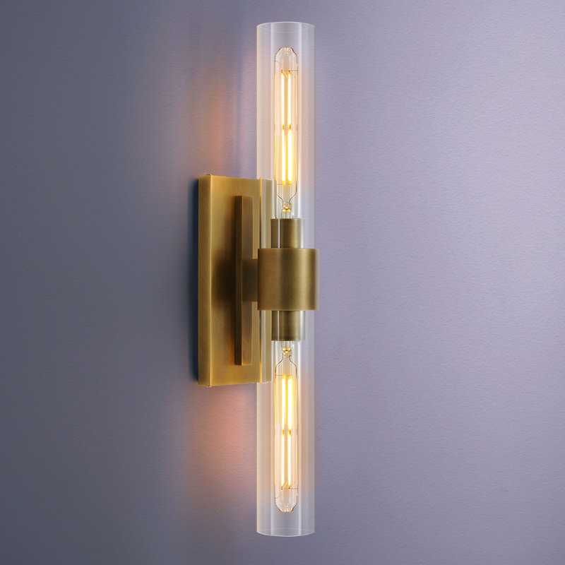 Luminaire de meuble-lavabo d'intérieur 1 lumière, homologué UL, Laiton