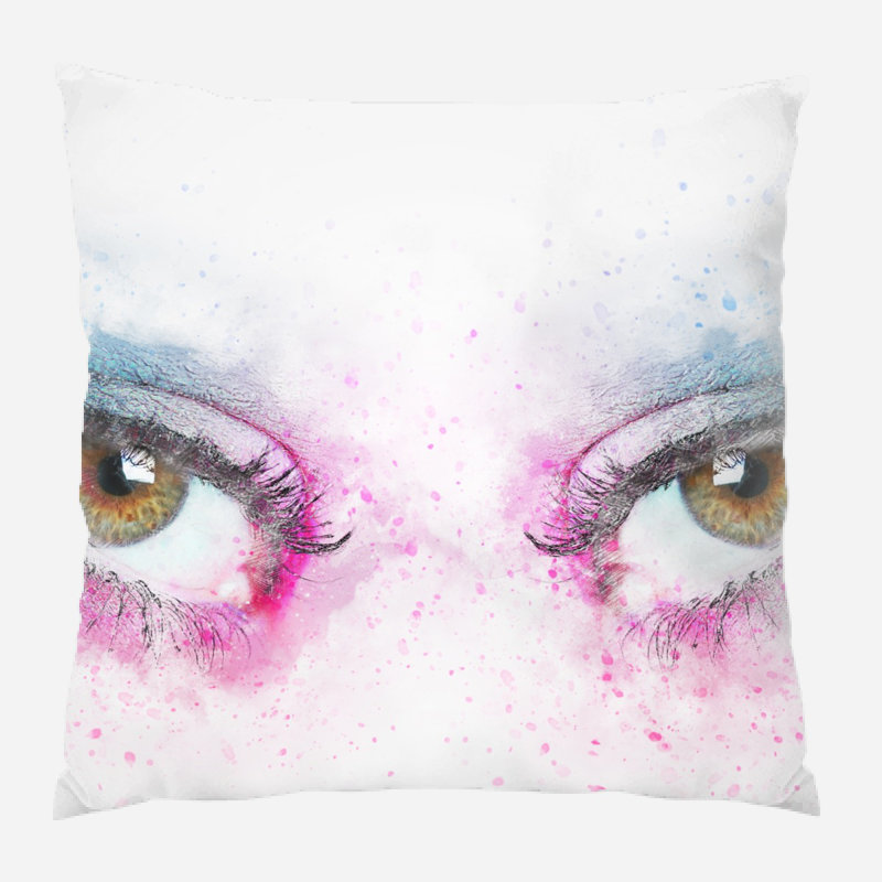 Coussin décoratif oculaire Wykoff, Intérieur, Microsuède