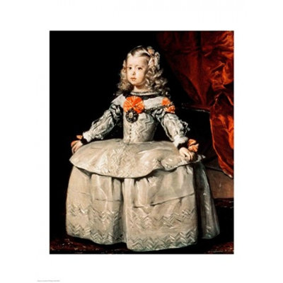 " Portrait Of The Infanta Margarita " by Diego Velazquez Painting Print