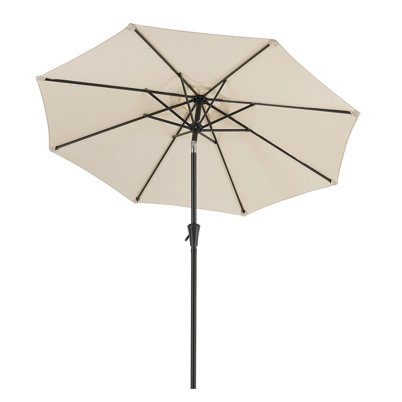 Ruel 108'' Tilt Market Umbrella, Beige, 9ft