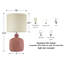 Lampe de table en céramique 17,5 "-1859396239