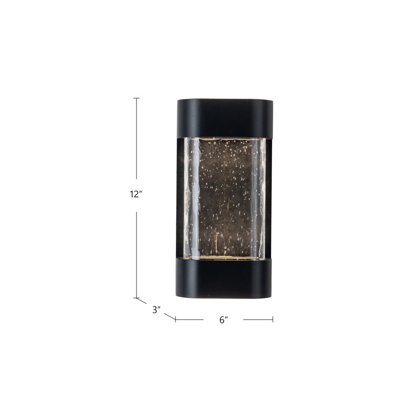 Moondew 1 - Light LED Outdoor Flush Mount, 21 W, 12" H x 6" W x 3" D