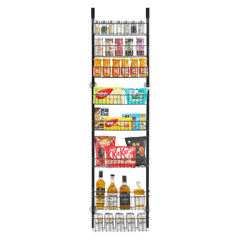 17 Stories 8-Tier Over the Door Pantry Organizer Hanging Storage Rack ...