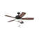 52"  5 - Blade Standard Ceiling Fan with Pull Chain and Light Kit Included