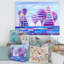 Impression d'un arbre mauve coloré - Peinture sur toile-60161423-60161424