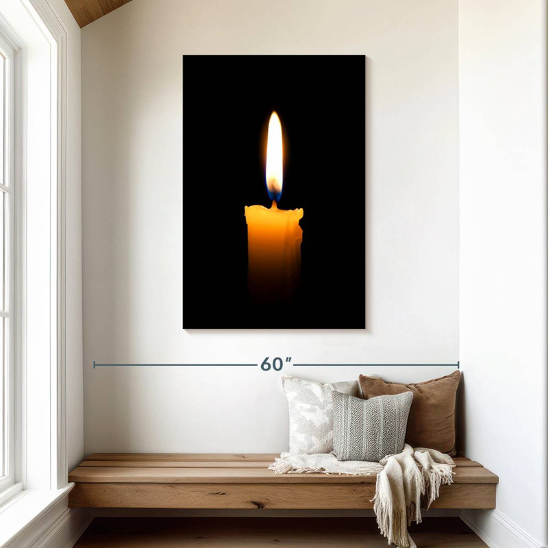 Bougie dans le noir, H 45 po x l 30 po
