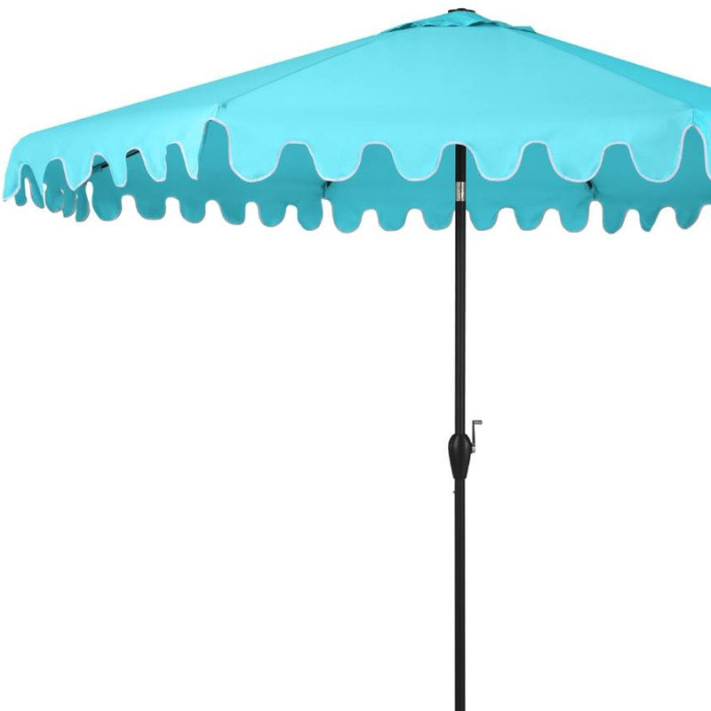 Parasol de marché Dalijah, Noir, Bleu, H 96 po x l 108 po x P 108 po