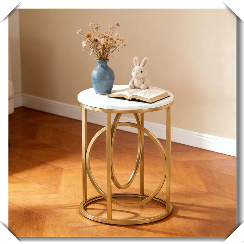 Table d'appoint ronde, élégante et robuste