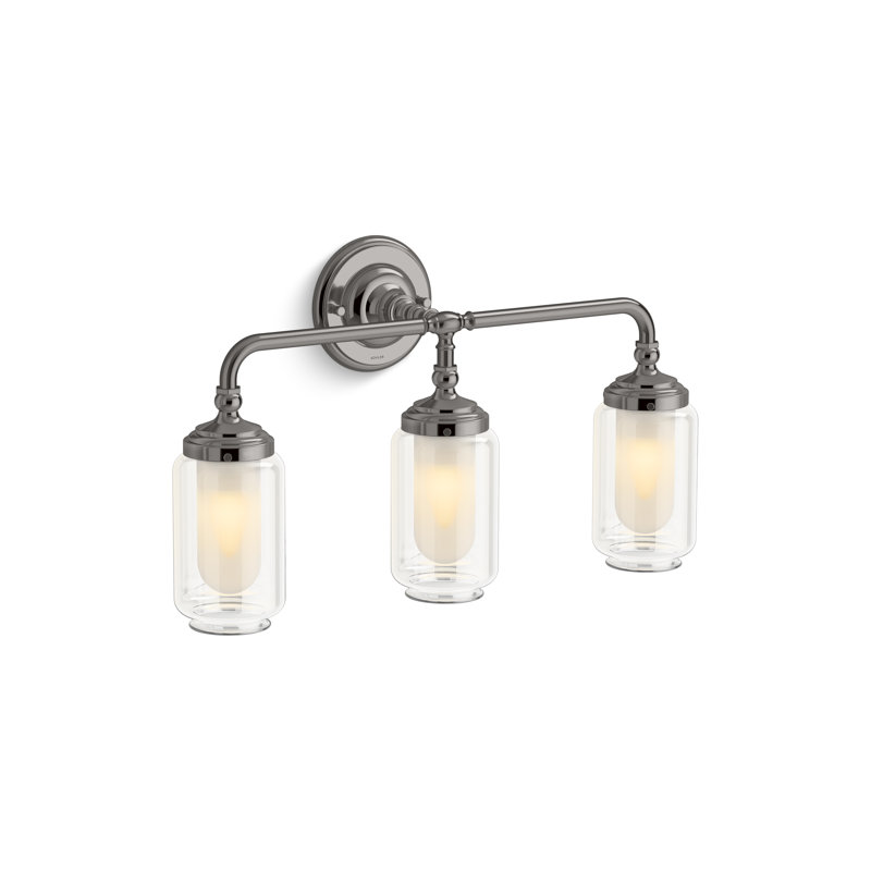 Artifacts 23 In. Three-Light Sconce, Titanium