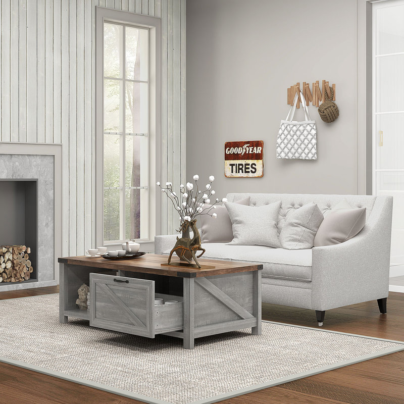 Chudleigh Coffee Table, Brown, Gray/Oak