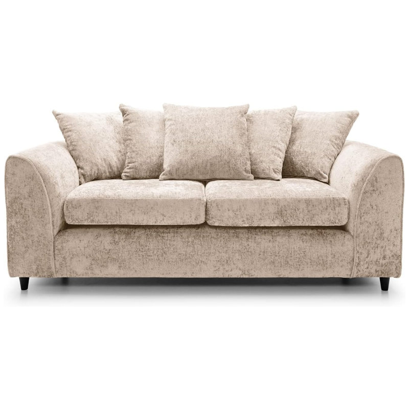 3 Seater Chenille Sofa, Beige