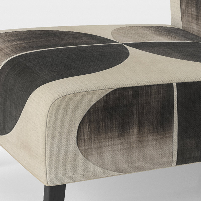 Upholstered Accent Chair, Slipper Armless