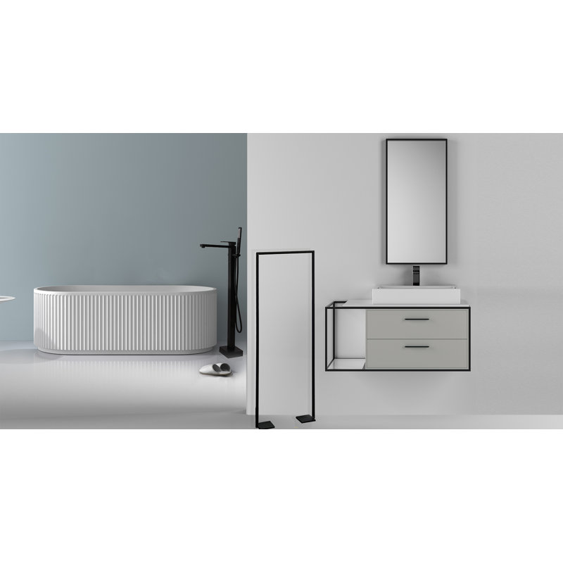 Brio 66.75'' L Freestanding Soaking Bathtub, Matte White