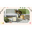 18" Cat Scratching Tree Kitty House with Hanging Toy (Grey)