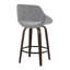 Tabouret de comptoir Mid-Century moderne à hauteur fixe avec pivot-133677156