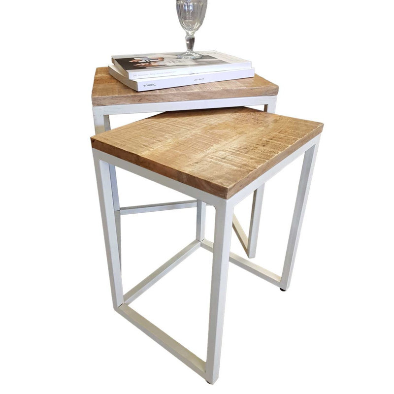Evelien Frame Nesting Tables, White