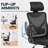 Joyti Ergonomic Task Chair with Headrest and Flip-up Armrest Lumbar-1514823212-1531023747