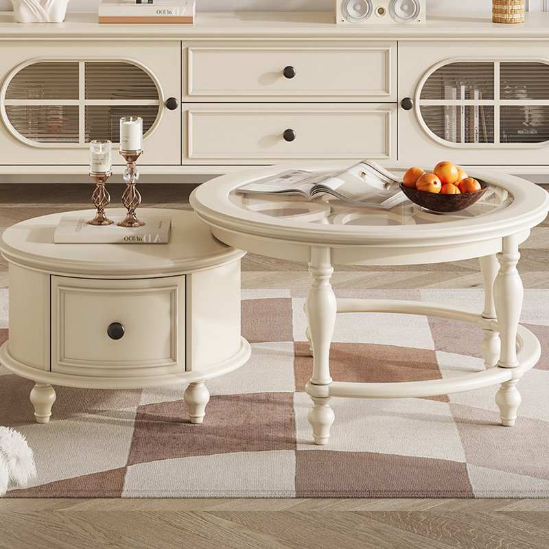 Exquisite French-style Storage Coffee Table Set