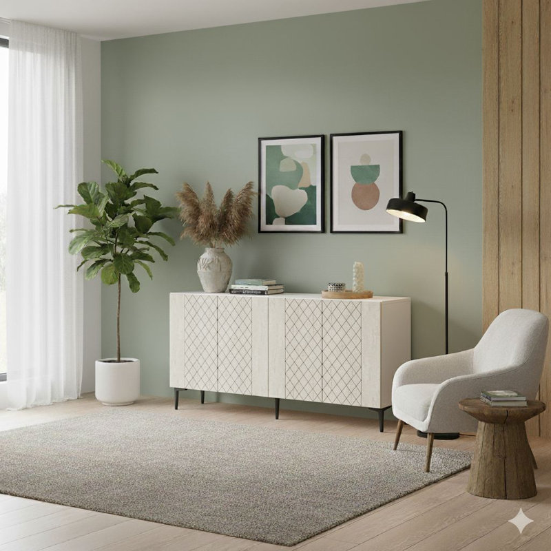 Console, Blanc / Traverti