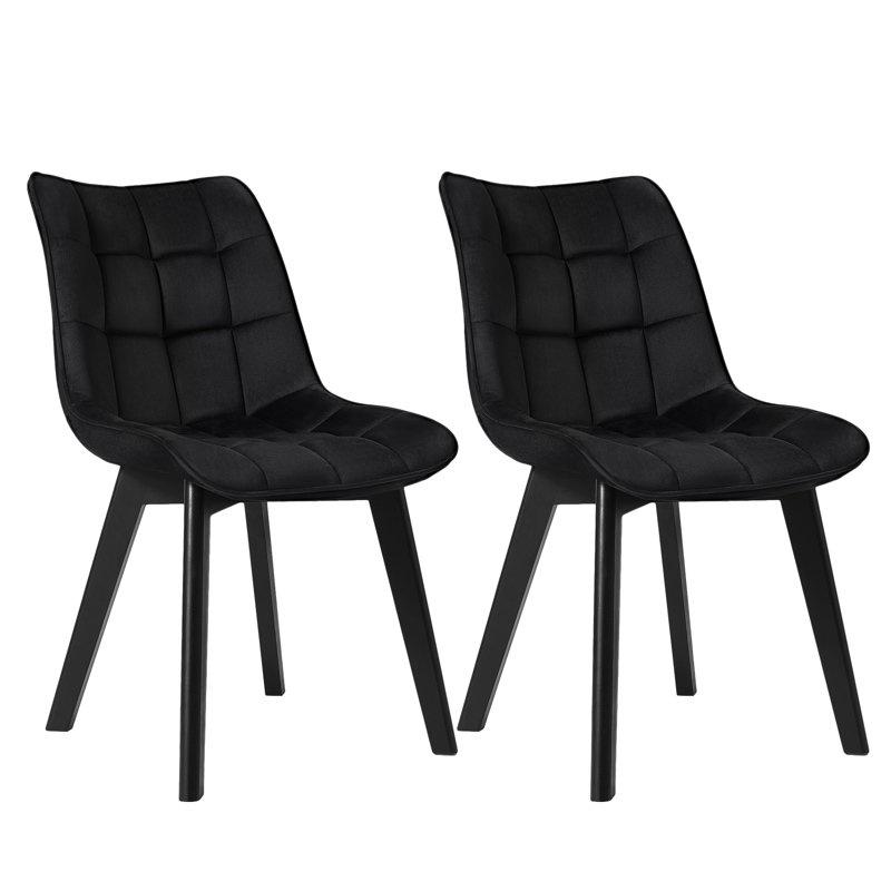 Stallworth Upholstered Dining Chair, Black