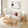 Modern Rounded Rectangular Coffee Table With Shelf