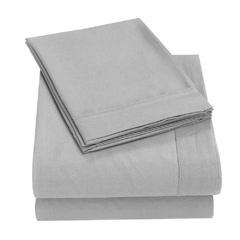Sheet Set 4 Pieces, Silver Gray, King