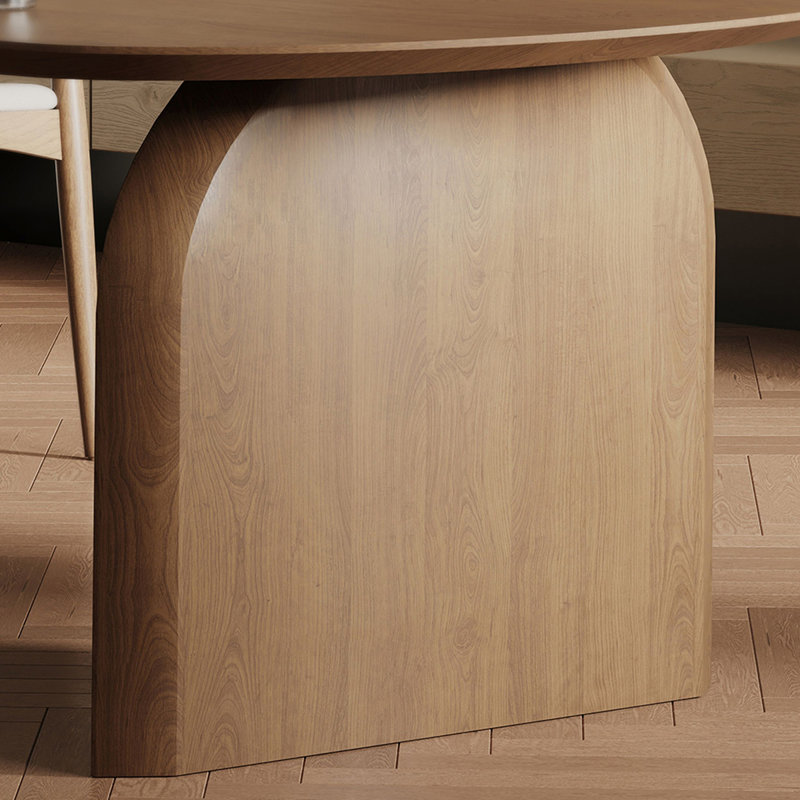 Table ovale en bois massif pour le bureau, table longue, H 29,53 po x l 78,74 po x P 31,5 po
