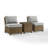 2 - Person Modular Patio Conversation Set with Cushions-70691719-70691717
