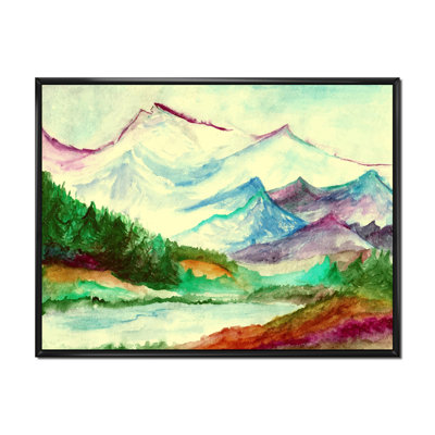 " Landscape With Mountains " Painting Print