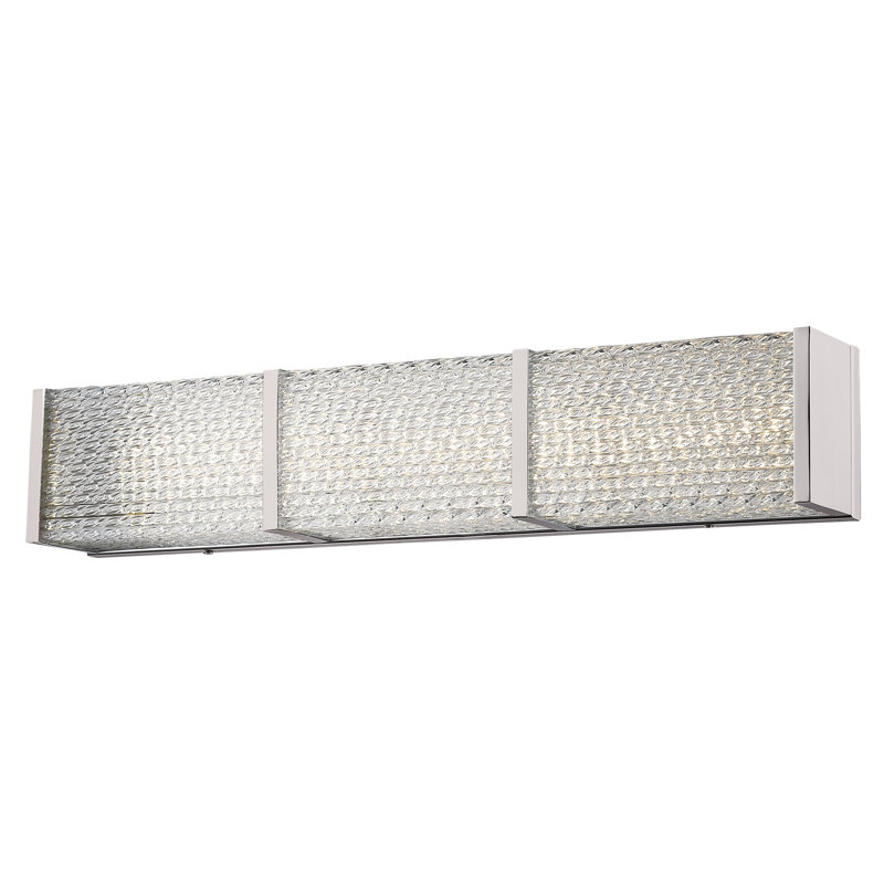 Barre d’éclairage de salle de bain 1 lumière del Johnston, Nickel brossé