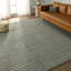 Tapis rayé bleu tissé à la main Lido-71603306