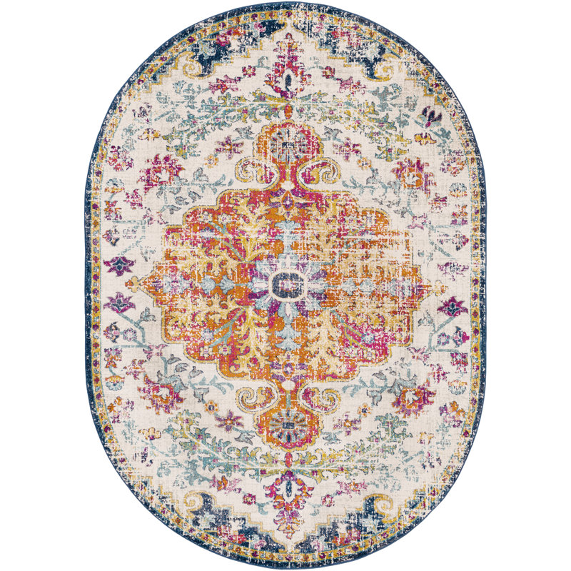 Wynings Oriental Area Rug, Oval 200 x 275 cm